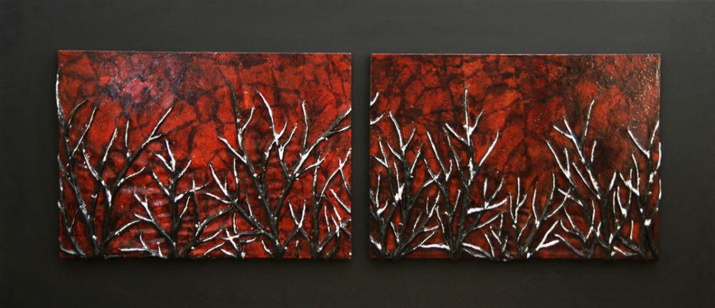 Brina elisir d'autunno - Sandra Marcelloni - Sculture su tela opere d'arte contemporanea
