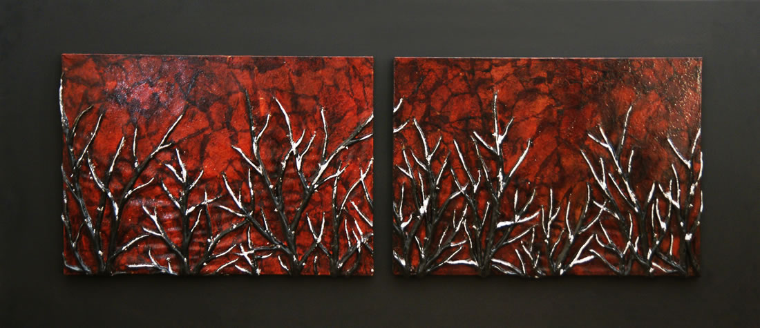 Brina elisir d'autunno - Sandra Marcelloni - Sculture su tela opere d'arte contemporanea