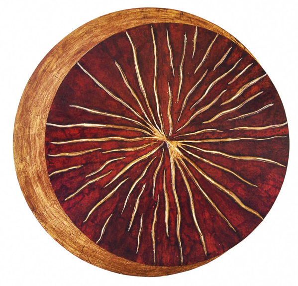 Re Sole scultura su legno di Sandra Marcelloni Artista