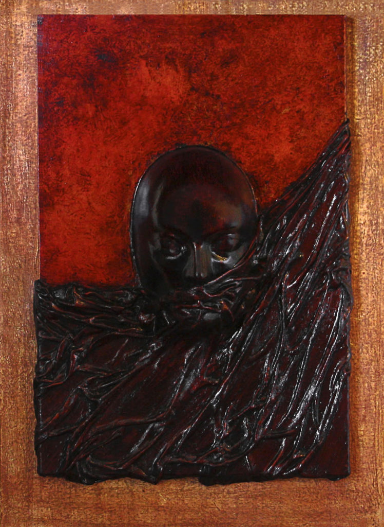 Omerta - scultura su tela - Sandra Marcelloni - Opera d'arte contemporanea